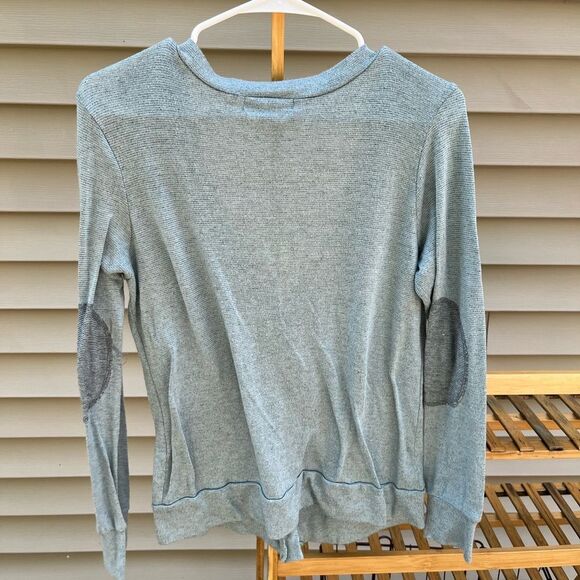 DAYDREAMER Teal Button up Cardigan soft comfy elbow pad lightweight stretchy - Picture 4 of 6